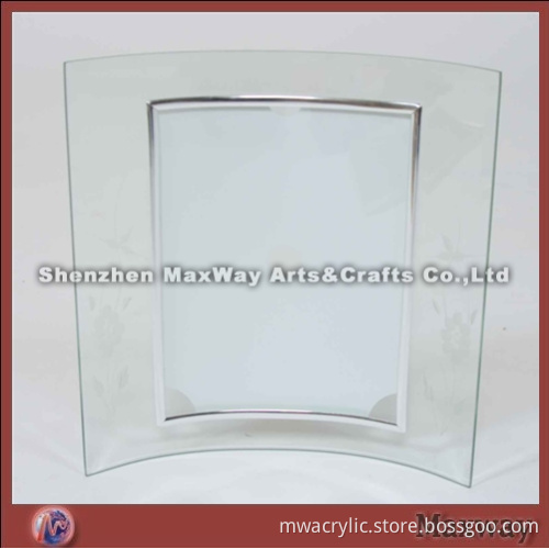 Large Transparent Curved Freestanding High Grade Acrylic Photo Frame